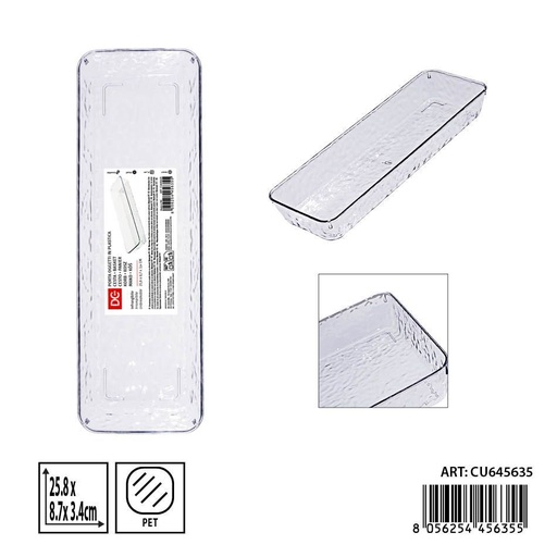[0240528] Cesta multiuso de plástico 25.8x8.7x3.4 cm - Accesorios de cocina y almacenamiento