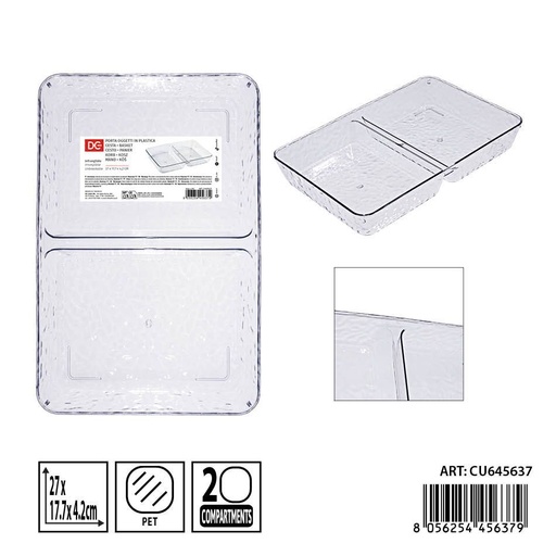 [0240529] Cesta multiuso de plástico 27x17.7x4.2 cm - Accesorios de cocina y almacenamiento