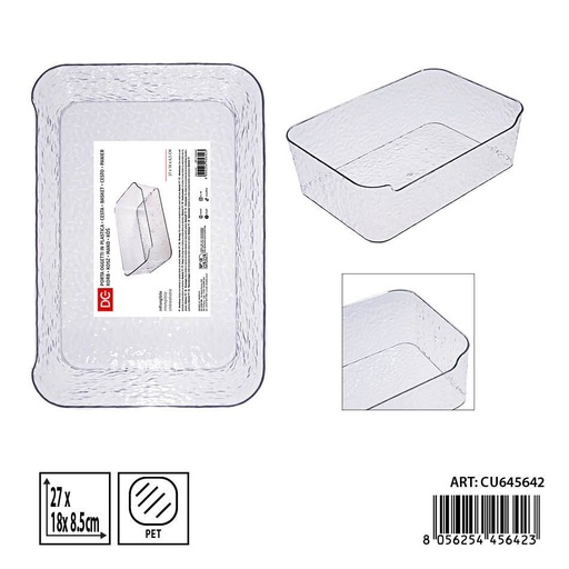 [0240533] Cesta multiuso de plástico 27x18x8.5 cm - Accesorios de cocina y almacenamiento