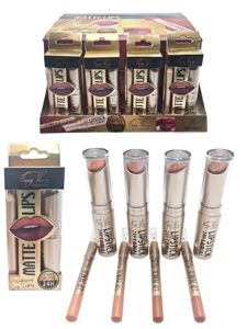[A237-02] Kit de barras de labios fijas con perfilador 24 unidades - Cosmetics y maquillaje