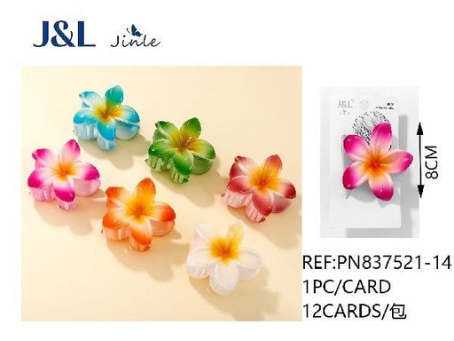 [8445801241092] Pestañita de pelo en forma de flor 8 cm 12 unidades - Accesorios para el cabello
