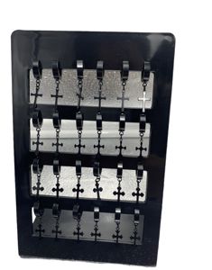 [8162250000123] Pendientes en forma de cruz 12 pares - Joyería y bisutería