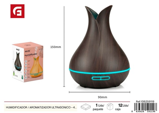 [106259119] Humidificador/aromatizador ultrasónico - Jarrón grande 400ml modelo 6515