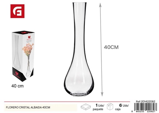 [201422082] Florero de cristal Albaida 40CM - Decoración del hogar