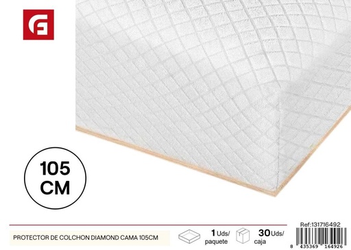 [131716492] Protector de colchón diamante cama 105cm - Ropa de cama y textiles
