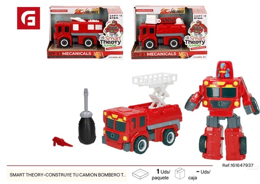 [161647937] Camión bombero transformable Smart Theory 3 unidades - Juguetes de construcción