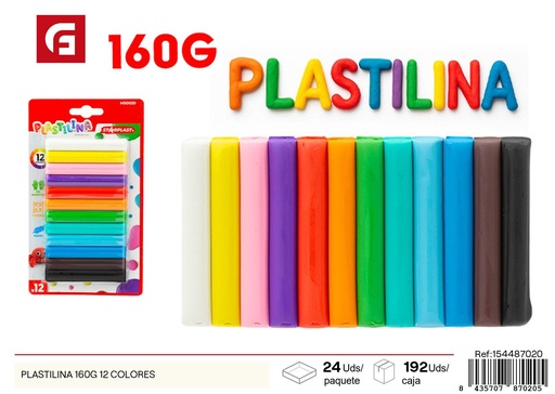[154487020] Plastilina 160 g 12 colores - Manualidades y artes