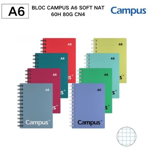 [A002675] BLOC CAMPUS 8º SOFT NAT 60H 80G CN4 - Libreta versátil para notas y apuntes