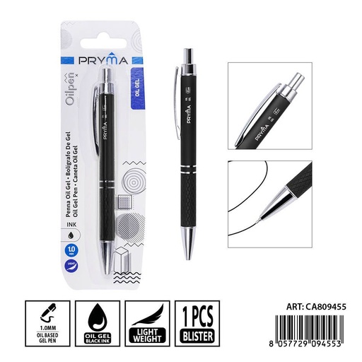 [0238817] Bolígrafo de gel 1 mm negro - Herramientas de escritura PRYMA