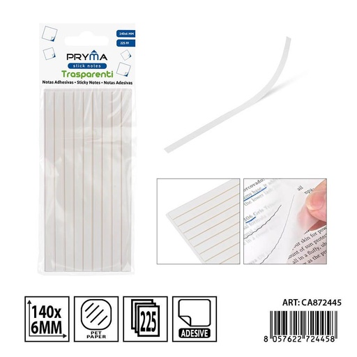 [0240913] Bloque de notas adhesivas blancas 140x6mm 225 piezas - Papelería y artículos de oficina