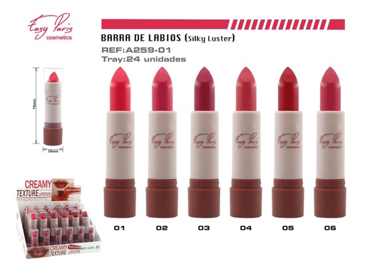 [A259-01] Bálsamo de labios efecto seda 24 unidades - Labios y maquillaje