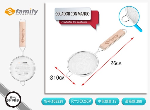 [105339] Colador con mango 10 cm - Utensilios de cocina y coladores