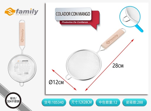 [105340] Colador con mango 12 cm - Utensilios de cocina y coladores
