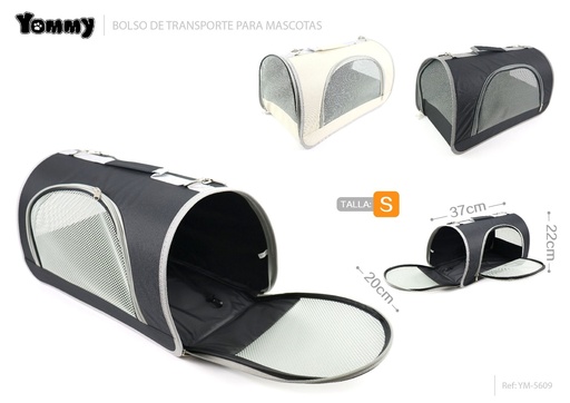 [YM5609] Bolsa de transporte con ventana de malla para mascotas tamaño S: 37*22*20 cm