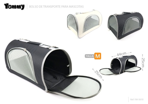 [YM5610] Bolsa de transporte con ventana de malla para mascotas tamaño M: 44*25*25 cm