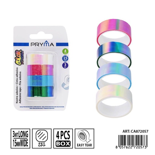 [0239296] Cinta adhesiva holográfica 1.5cm x 3m - Cintas adhesivas y manualidades