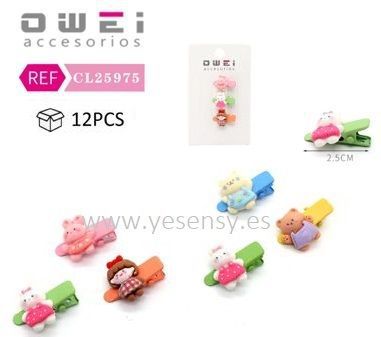 [8428947259756] Pack de clips 3 piezas 12 unidades - Accesorios de cabello y peinado