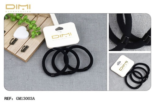[8435452554702] Pack de goma negra 24 unidades - Accesorios de cabello y peinado