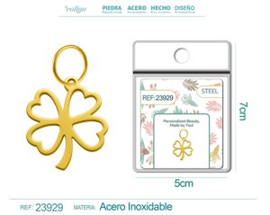 [23929] Charm de Acero Inoxidable color Dorado - Joyería de acero inoxidable y accesorios elegantes