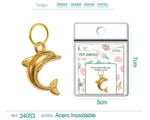 [24053] Charm de Acero Dorado Chapado en Oro 14K - Accesorios de lujo y joyería de calidad