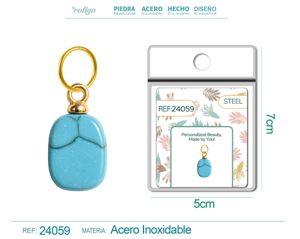 [24059] Charm de Acero Dorado Chapado en Oro 14K - Accesorios de lujo y joyería de calidad