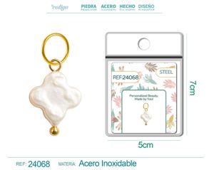 [24068] Charm de Acero Dorado Chapado en Oro 14K - Accesorios de lujo y joyería de calidad