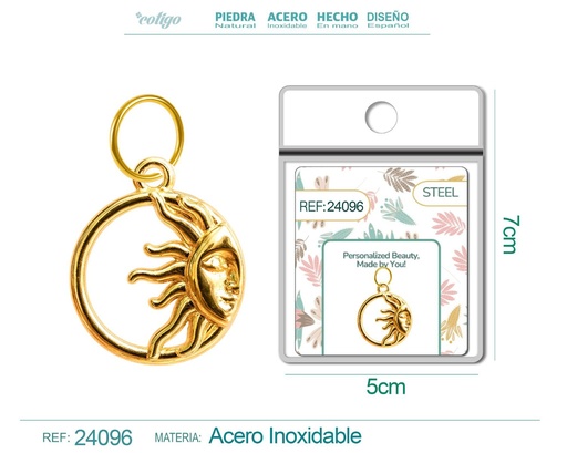 [24096] Charm de Acero Dorado Chapado en Oro 14K - Accesorios de lujo y joyería de calidad