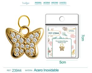 [23944] Charm de Cobre Chapado en Oro 14K con circonita - Joyería elegante y personalizada