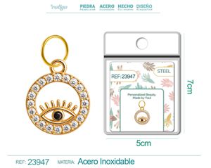 [23947] Charm de Cobre Chapado en Oro 14K con circonita - Joyería elegante y personalizada
