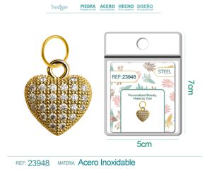 [23948] Charm de Cobre Chapado en Oro 14K con circonita - Joyería elegante y personalizada