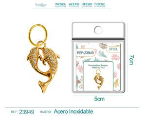 [23949] Charm de Cobre Chapado en Oro 14K con circonita - Joyería elegante y personalizada