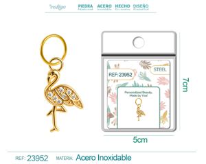 [23952] Charm de Cobre Chapado en Oro 14K con circonita - Joyería elegante y personalizada
