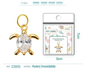 [23955] Charm de Cobre Chapado en Oro 14K con circonita - Joyería elegante y personalizada