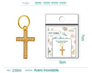 [23964] Charm de cobre chapado en oro de 14K con circonita - Accesorios de joyería y manualidades