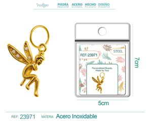 [23971] Charm de cobre chapado en oro de 14K con circonita - Accesorios de joyería y manualidades