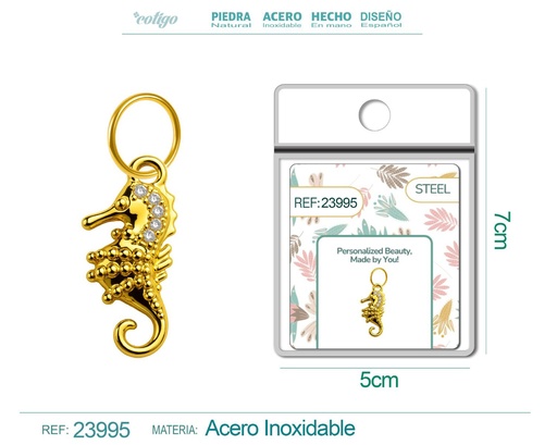 [23995] Charm de cobre chapado en oro de 14K con circonita - Accesorios de joyería y manualidades