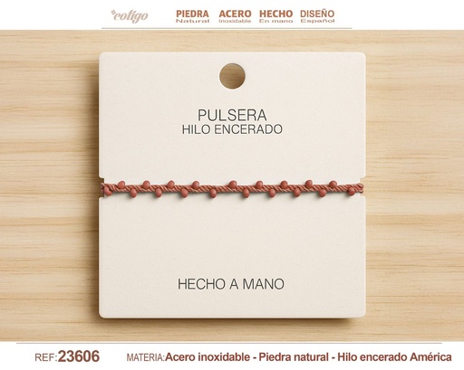 [23606] Pulsera de hilo encerado - Joyería de hilo y accesorios manuales