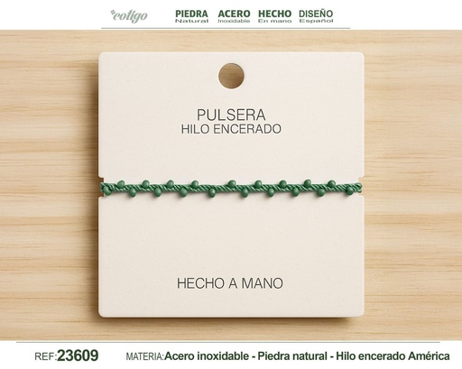 [23609] Pulsera de hilo encerado - Joyería de hilo y accesorios manuales