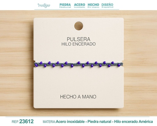 [23612] Pulsera de hilo encerado - Joyería de hilo y accesorios manuales