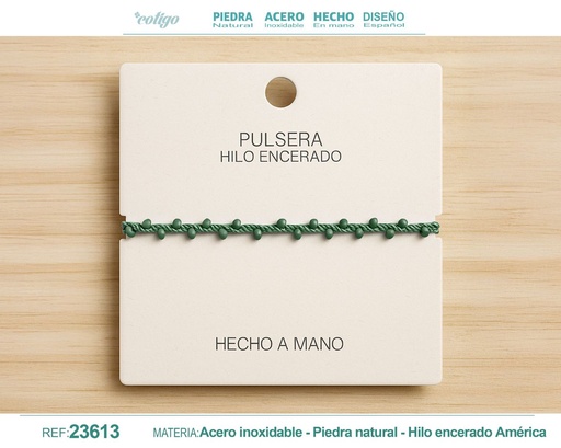 [23613] Pulsera de hilo encerado - Joyería de hilo y accesorios manuales