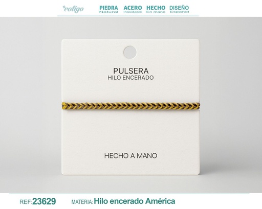 [23629] Pulsera de hilo encerado - Joyería de hilo y accesorios manuales