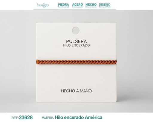 [23628] Pulsera de hilo encerado - Joyería de hilo y accesorios manuales