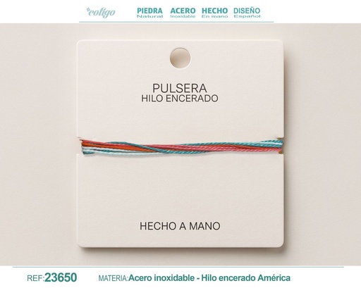 [23650] Pulsera de hilo encerado - Accesorios de moda y joyería