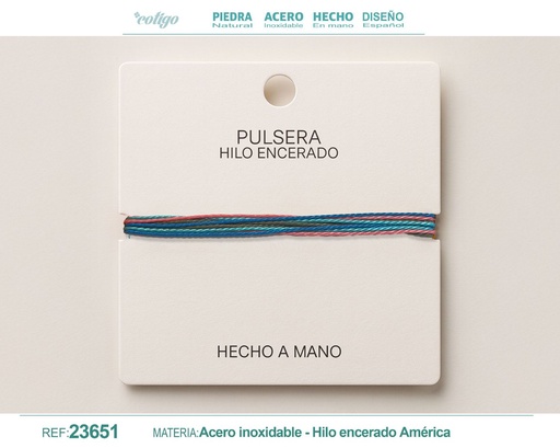 [23651] Pulsera de hilo encerado - Accesorios de moda y joyería