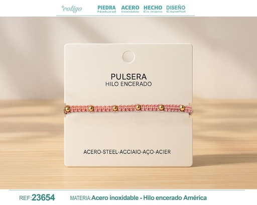 [23654] Pulsera de hilo encerado - Accesorios de moda y joyería