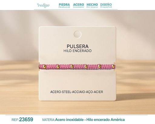 [23659] Pulsera de hilo encerado - Accesorios de moda y joyería