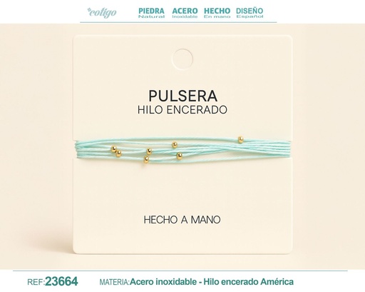 [23664] Pulsera de hilo encerado - Accesorios de moda y joyería