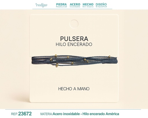 [23672] Pulsera de hilo encerado - Accesorios de moda y joyería