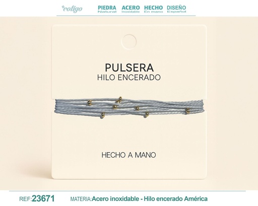 [23671] Pulsera de hilo encerado - Accesorios de moda y joyería