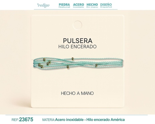 [23675] Pulsera de hilo encerado - Accesorios de moda y joyería